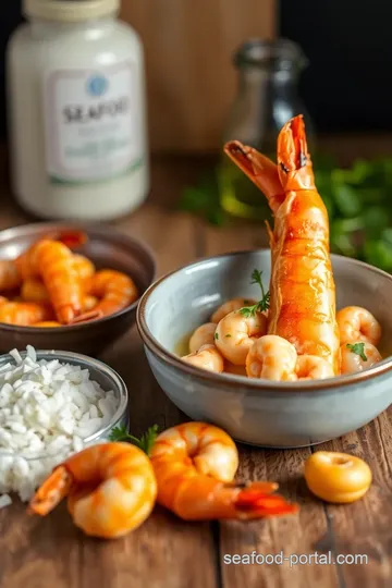 Flambéed Tiger Prawns with 1000 Island Sauce ingredients