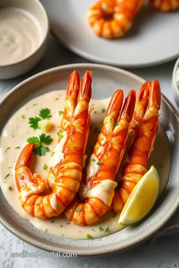 Flambéed Tiger Prawns with 1000 Island Sauce steps