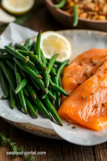 Fried Green Bean Fritters with Salmon ingredients