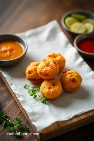 Fried Prawn Rissoles - Crispy Seafood Bites presentation