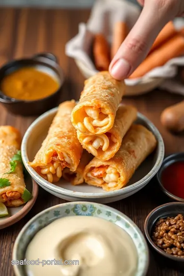 Delicious Shrimp Egg Rolls presentation