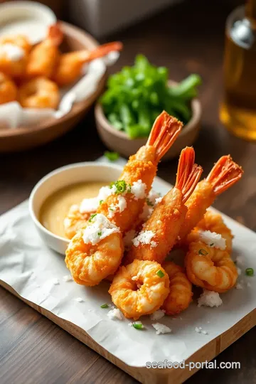 Coconut Beer-Battered Shrimp presentation