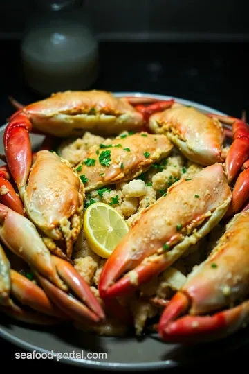 Garlic Butter Crabs: A Decadent Delight presentation