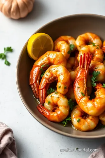 Quick Garlic Butter Prawns in 15 Min presentation