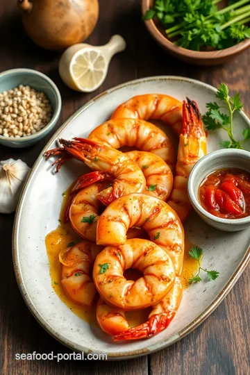 Grill Spicy Prawns with Garlic & Coriander ingredients