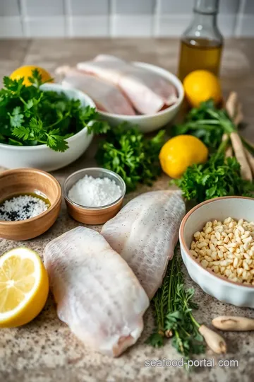 Grilled Sea Bass with Fresh Herbs ingredients