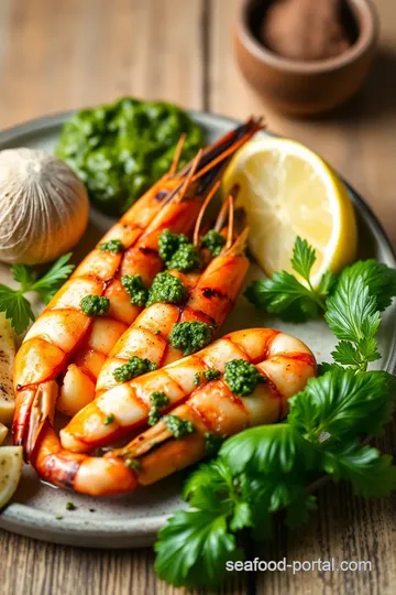 Grilled King Prawns with Pesto Delight ingredients