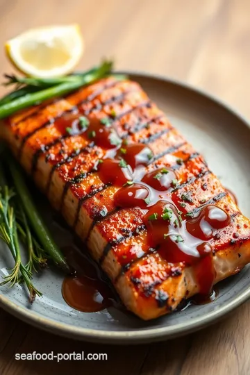 Bourbon-Glazed Salmon presentation