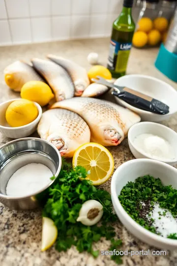 Grilled Sea Bass with Tangy Lemon Flavor ingredients