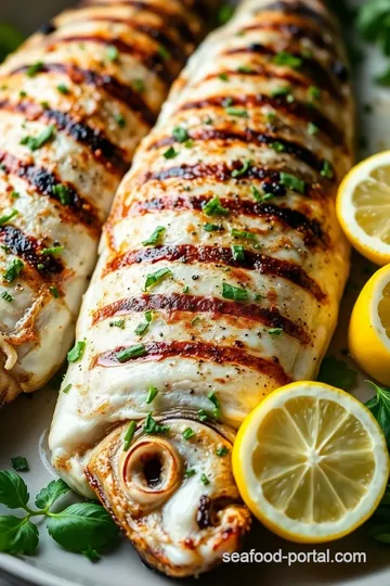 Grilled Sea Bass with Fresh Herb Marinade presentation