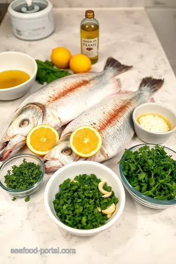 Grilled Sea Bream with Lemon and Herbs ingredients