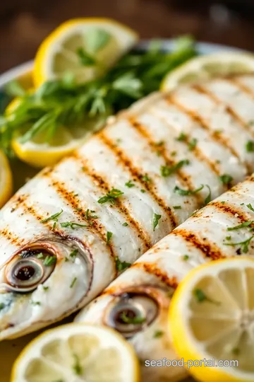 Delicious Grilled Sea Bream Recipe presentation