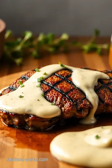 Grilled Sirloin Steak with Creamy Shrimp Sauce steps