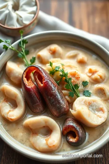 Cooked Seafood Chowder with Creamy Goodness ingredients