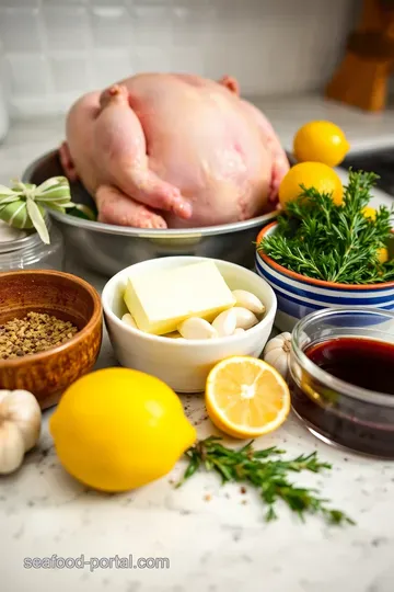 Herb-Roasted Cornish Game Hens with Garlic and Lemon ingredients
