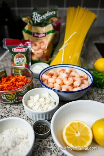 Lemon Garlic Shrimp Pasta – A Coastal Delight ingredients