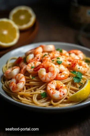 Lemon Garlic Shrimp Pasta – A Coastal Delight presentation