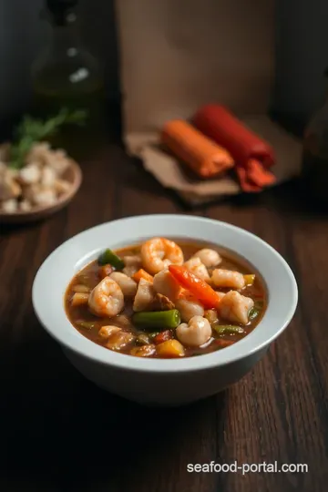 Louisiana-Style Seafood Gumbo: A Taste of the Bayou presentation
