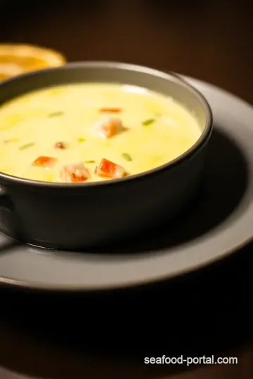 Luxurious Lobster Chowder with Fresh Herbs presentation