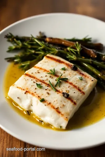 Mediterranean Baked Cod with Garlic and Herbs presentation