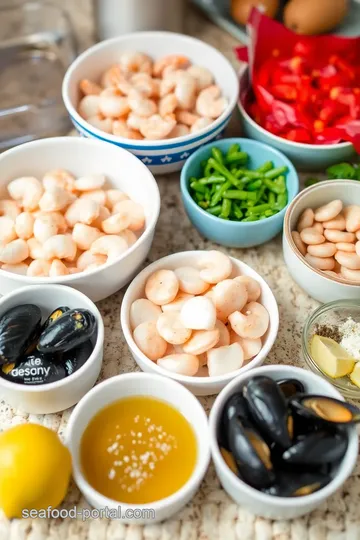 Mediterranean Seafood Mix Sauté with Lemon Garlic Butter ingredients