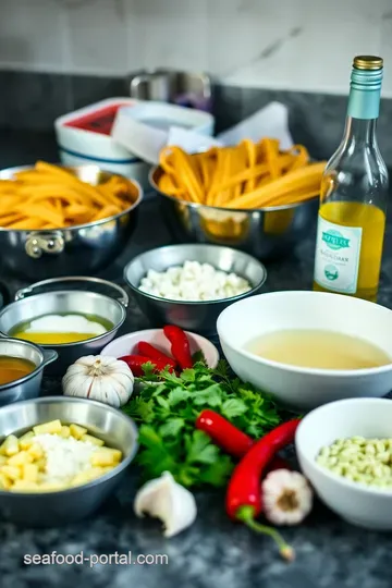 Ocean' s Bounty Pasta: A Delightful Seafood Medley ingredients