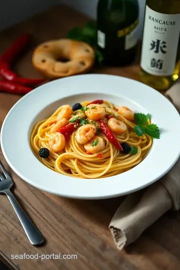 Ocean' s Bounty Pasta: A Delightful Seafood Medley presentation