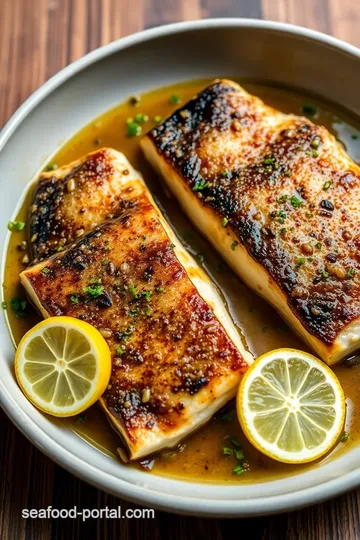 Pan-Seared Black Sea Bass with Lemon Butter presentation