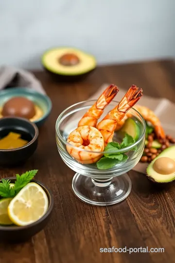 Pan-Seared Prawn & Avocado Delight presentation