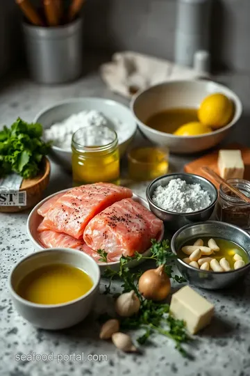 Pan-Seared Ruby Red Trout with Lemon-Butter Sauce ingredients