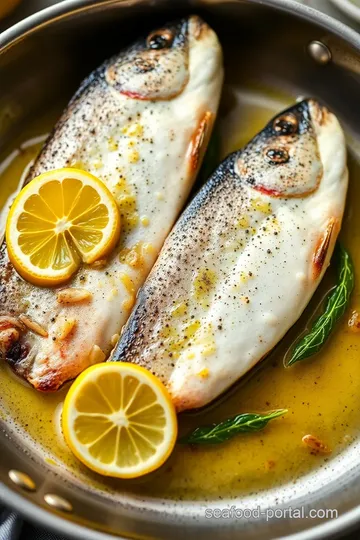 Pan-Seared Speckled Sea Trout with Lemon Herb Butter presentation