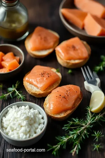 Smoked Salmon Canapés ingredients