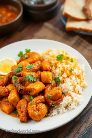 Prawn Fry and Biryani: Spicy Seafood Delight presentation