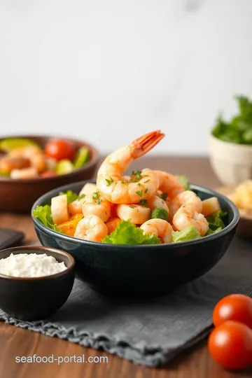 Refreshing Prawn Salad with Sweet-Sour Dressing presentation