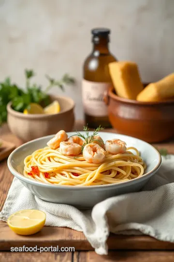 Creamy Linguine with Chicken and Prawns ingredients