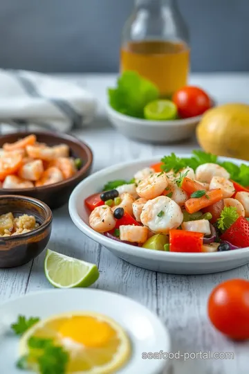 Vibrant Quick Seafood Salad with Fresh Ingredients presentation