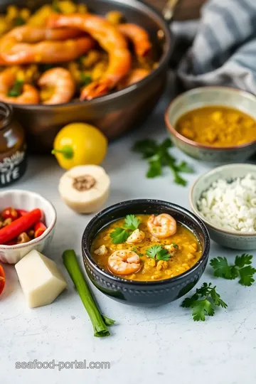 Mung Dal with Prawns Recipe ingredients