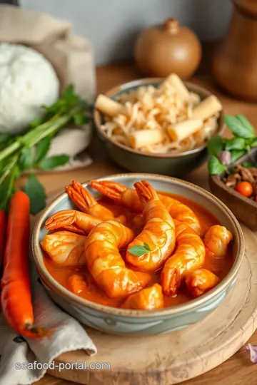 Quick Thai Red Curry Prawns with Coconut Milk ingredients