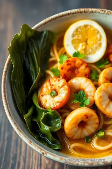 Seafood Ramen presentation