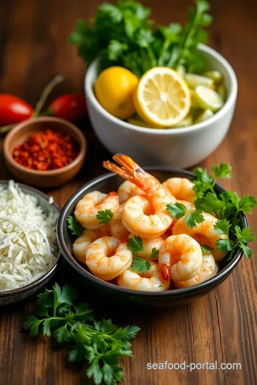 Lemon Garlic Shrimp Salad ingredients