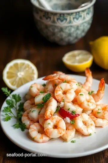 Lemon Garlic Shrimp Salad presentation