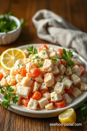 Chilled Crab Salad with Zesty Dressing ingredients