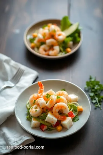 Refreshing Prawn Umai Salad presentation