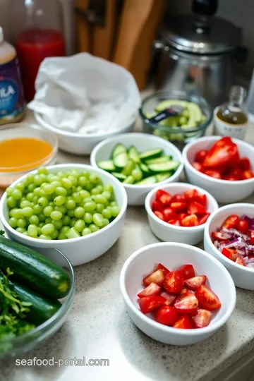 Refreshing Sea Grapes Salad with Citrus Vinaigrette ingredients