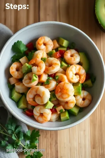 Sautéed Shrimp Avocado Salad steps