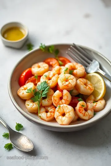 Sautéed Shrimp Salad with Zesty Dressing ingredients