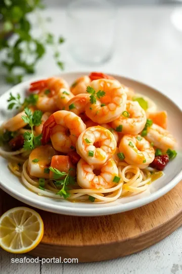 Sautéed Shrimp Salad with Zesty Dressing presentation