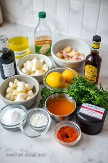 Garlic Butter Shrimp with Lemon ingredients