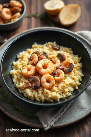 Creamy Mushroom and King Prawn Risotto steps