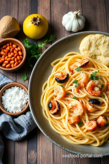 Linguine with Mixed Seafood ingredients